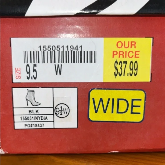 Hot Tomato Black sparkle Heeled Boots - Picture 9 of 9